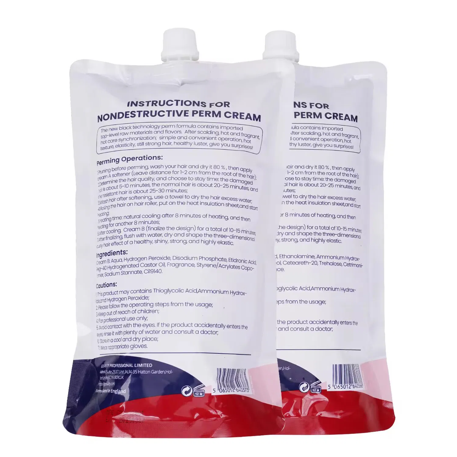 Private Label Ammonia Free Curly Eco Protein Hair Perm Cream