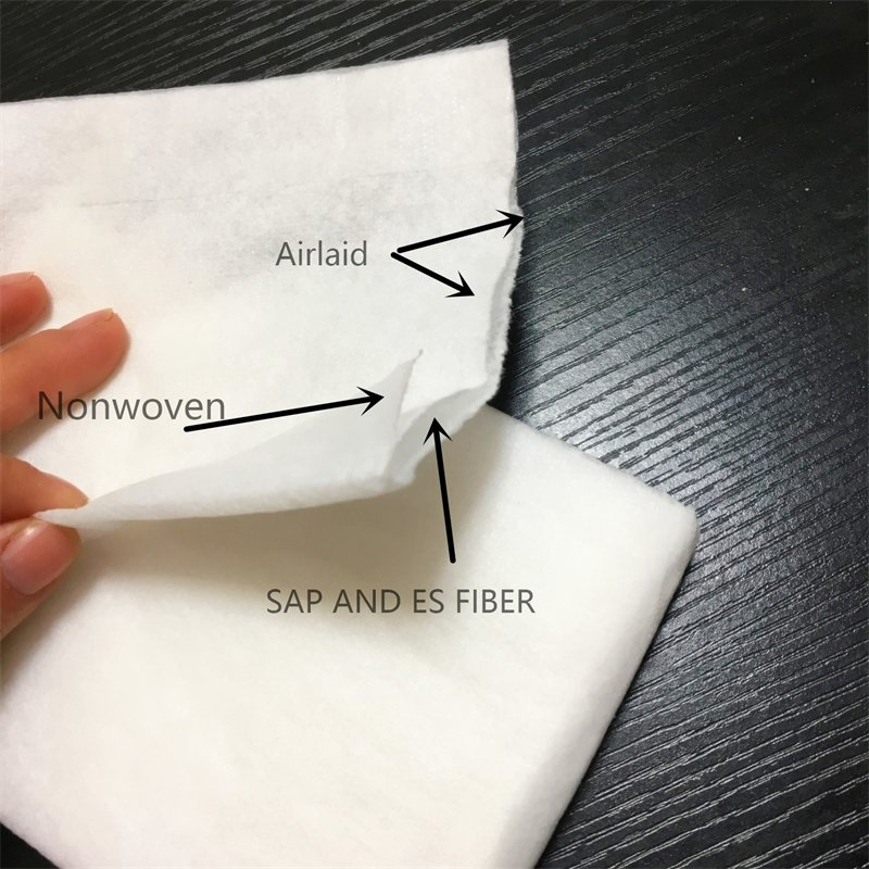 Raw Material 5 Layers Absorbent Paper Sap Sheet for Diaper/Sanitary Pads Production