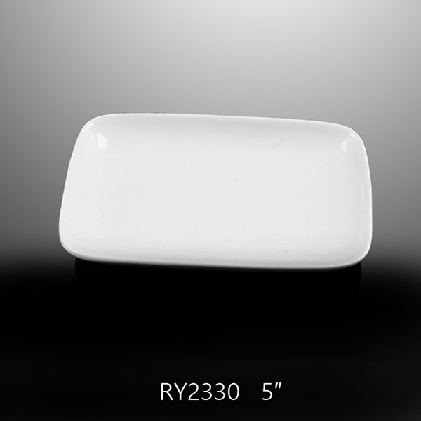 Durable 5" Porcelain Dishes Ceramic Towel Dish for Hotel