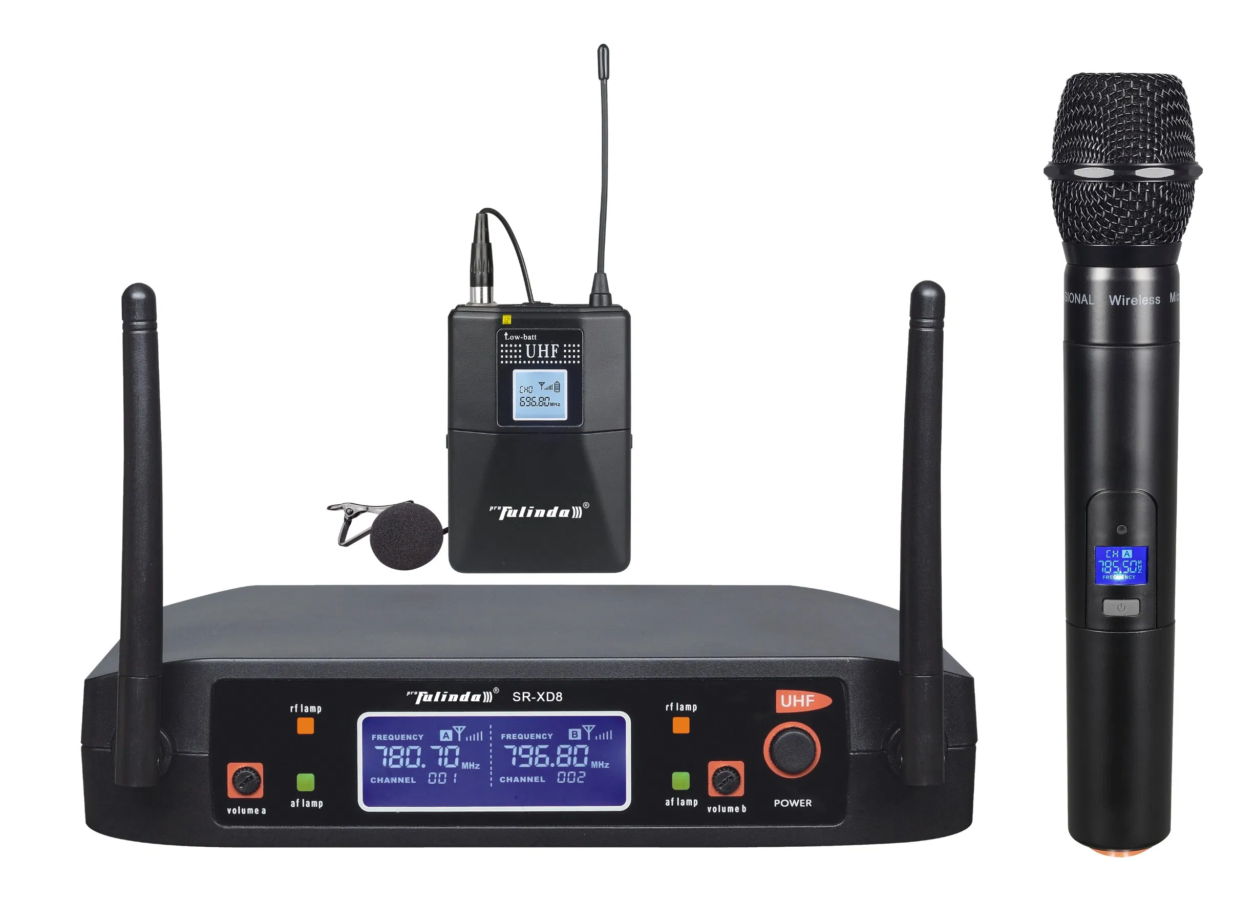 Small Receiver Dual Channel Wireless Microphone