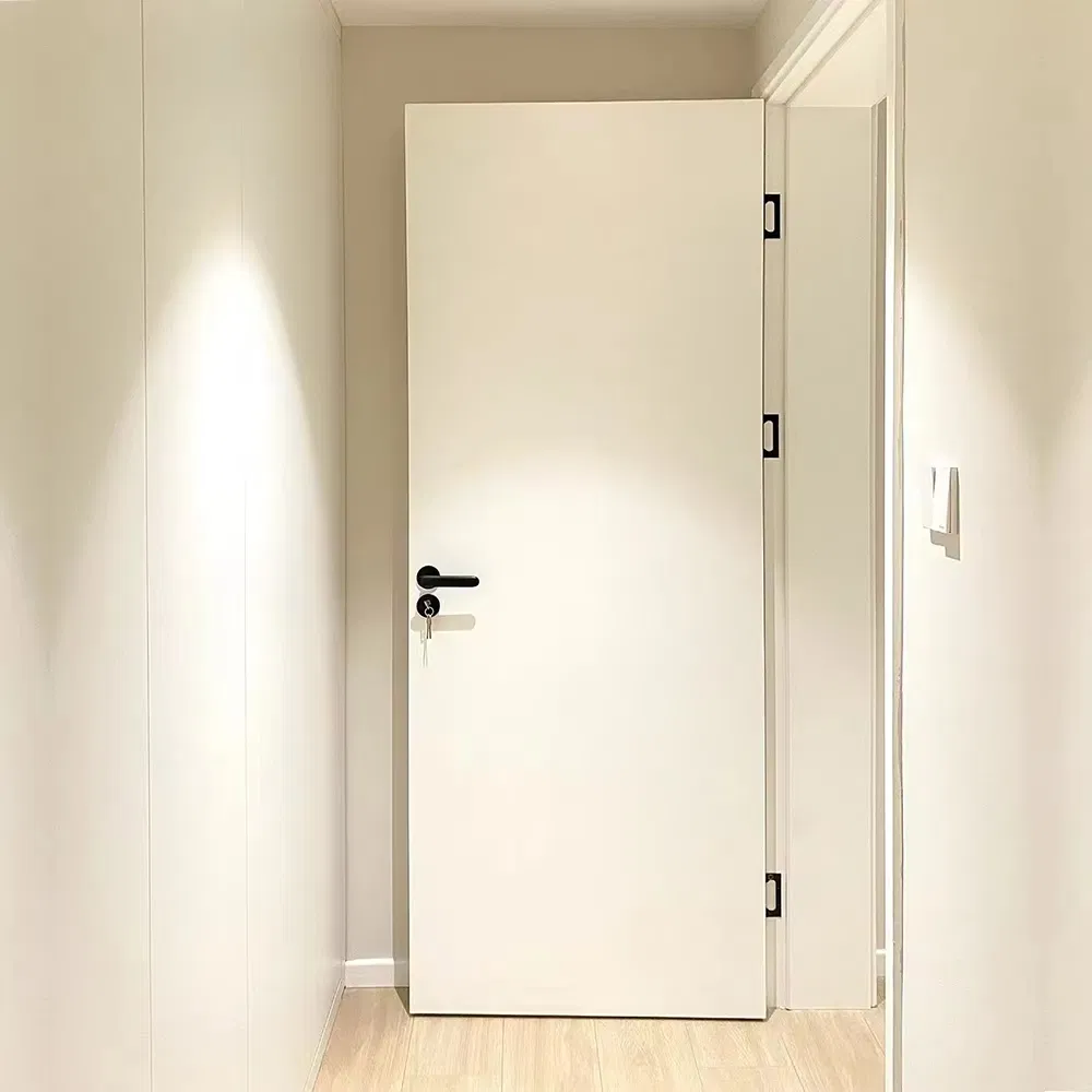 Modern Indoor Wood Door for Bedroom Finished Surface Waterproof Feature for Hospital and School Application