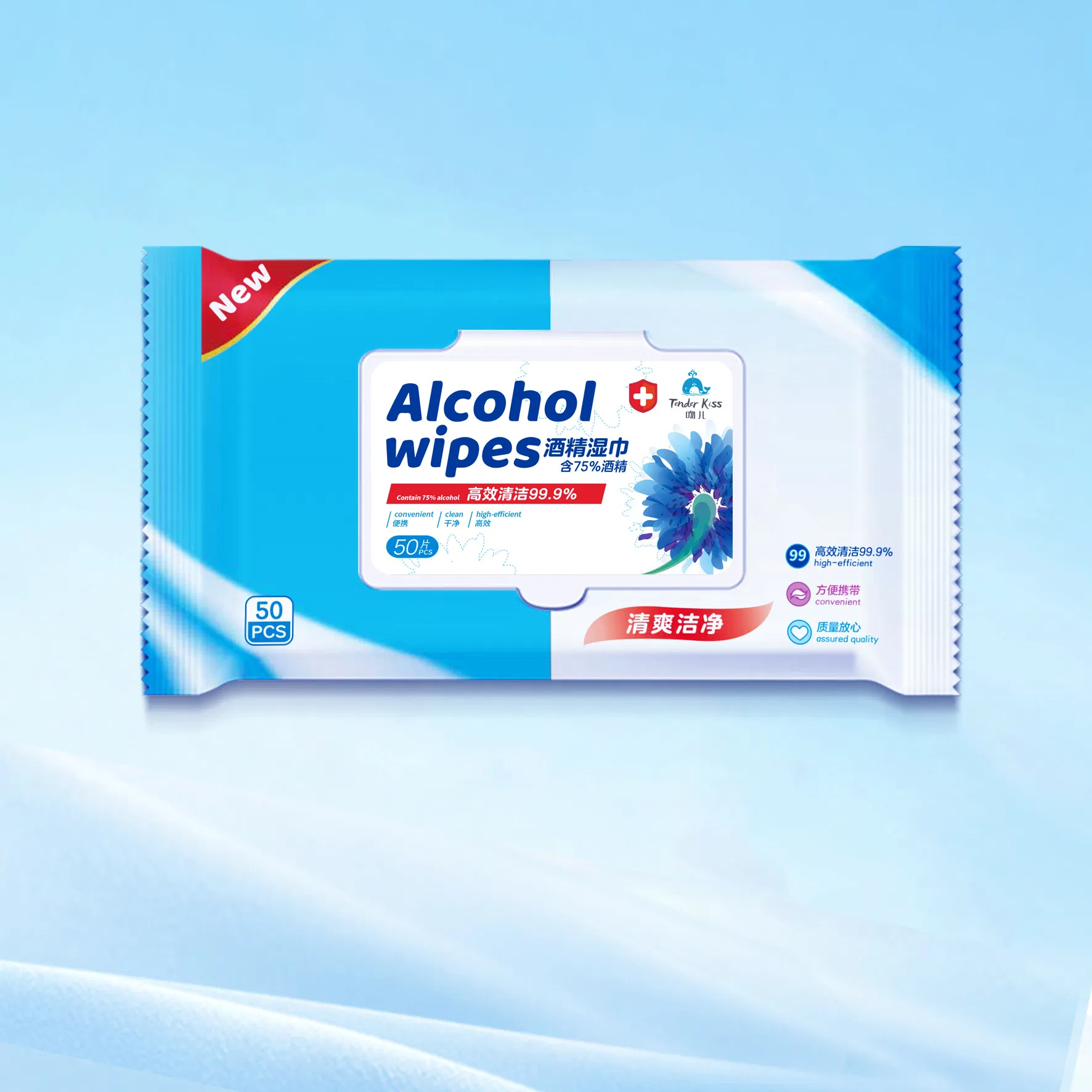 Custom 75% Alcohol Wipes and Alcohol Wet Wipe