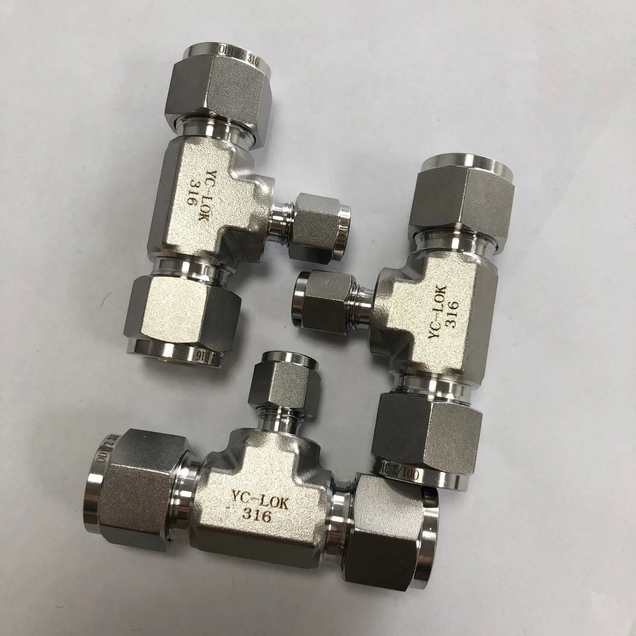 Swagelock Type Hydraulic Equal Tee 3 Way Hydraulic Tube Fittings