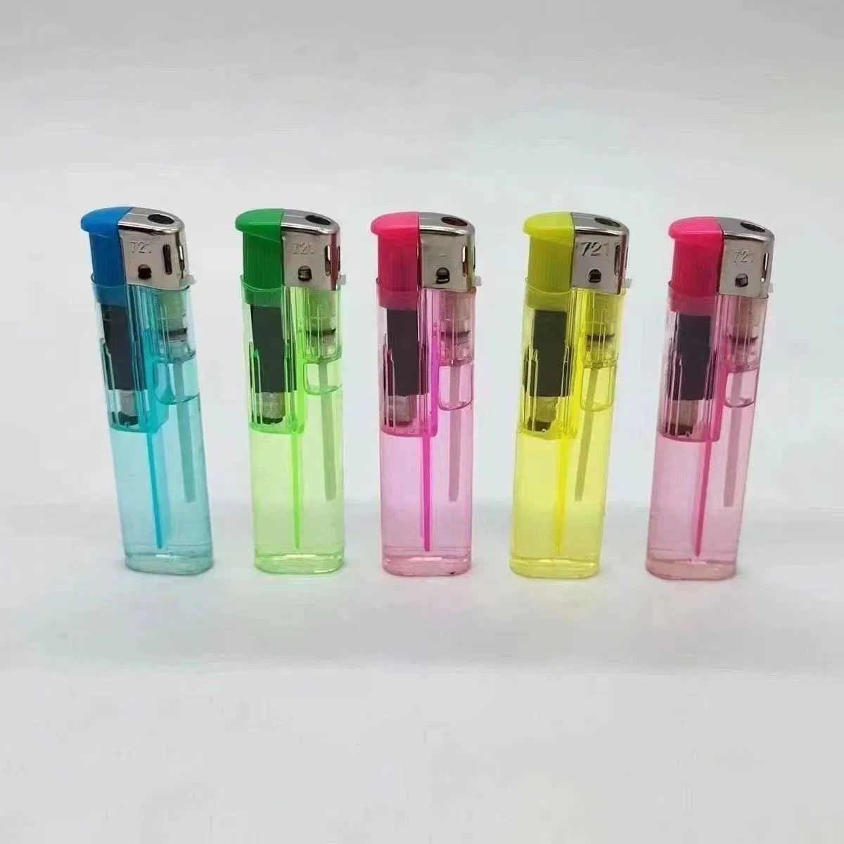 Cheapest Price Disposable Gas Lighter Electric Pocket Cigarettes Lighter Disposable Lighters Transparent Plastic Lighter