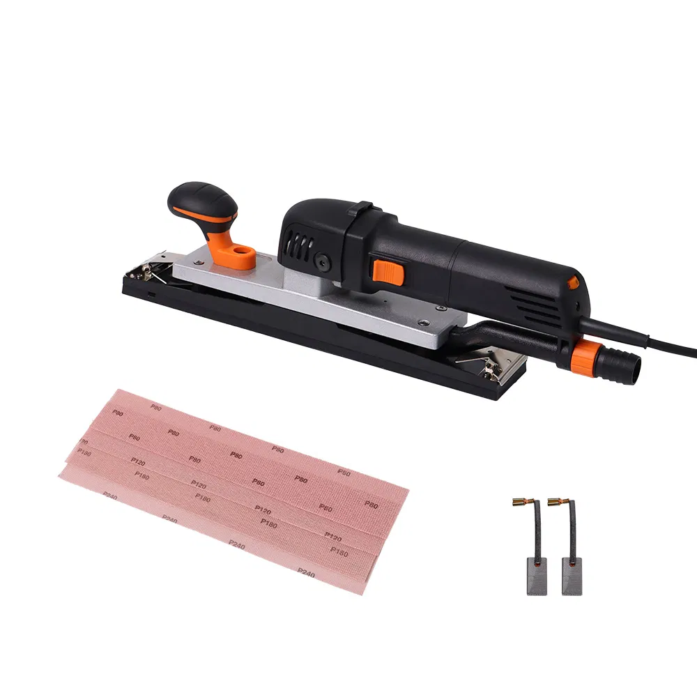 710W Long-Board Central Vacuum Orbital Sander Eccentric 5.0mm with 70X400mm Backing Pad