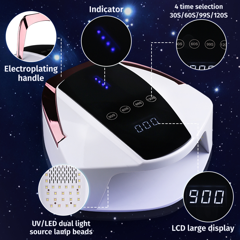 Rechageable 96W Electric UV LED Nail Art Dryer Light Lamp