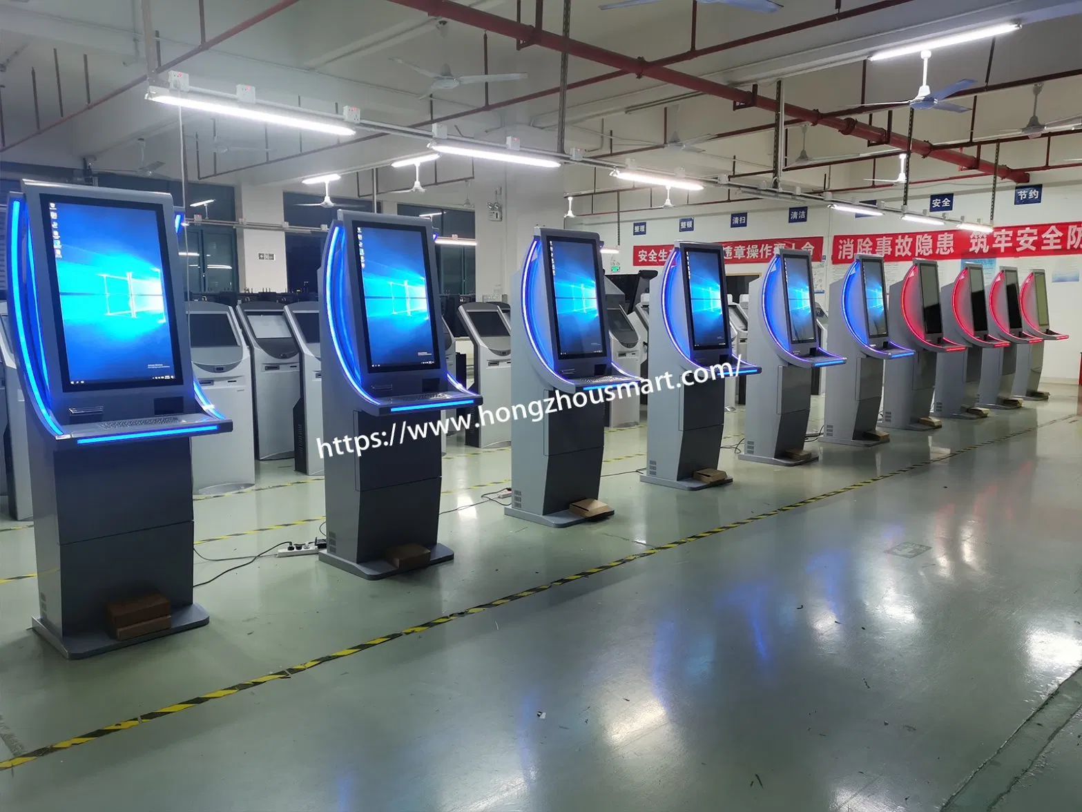 32'' Curved LED Casino Gaming Machine Self-Service Top-up Kiosk with Cash Acceptor Card Reader Receipt Printer Metal Buttons