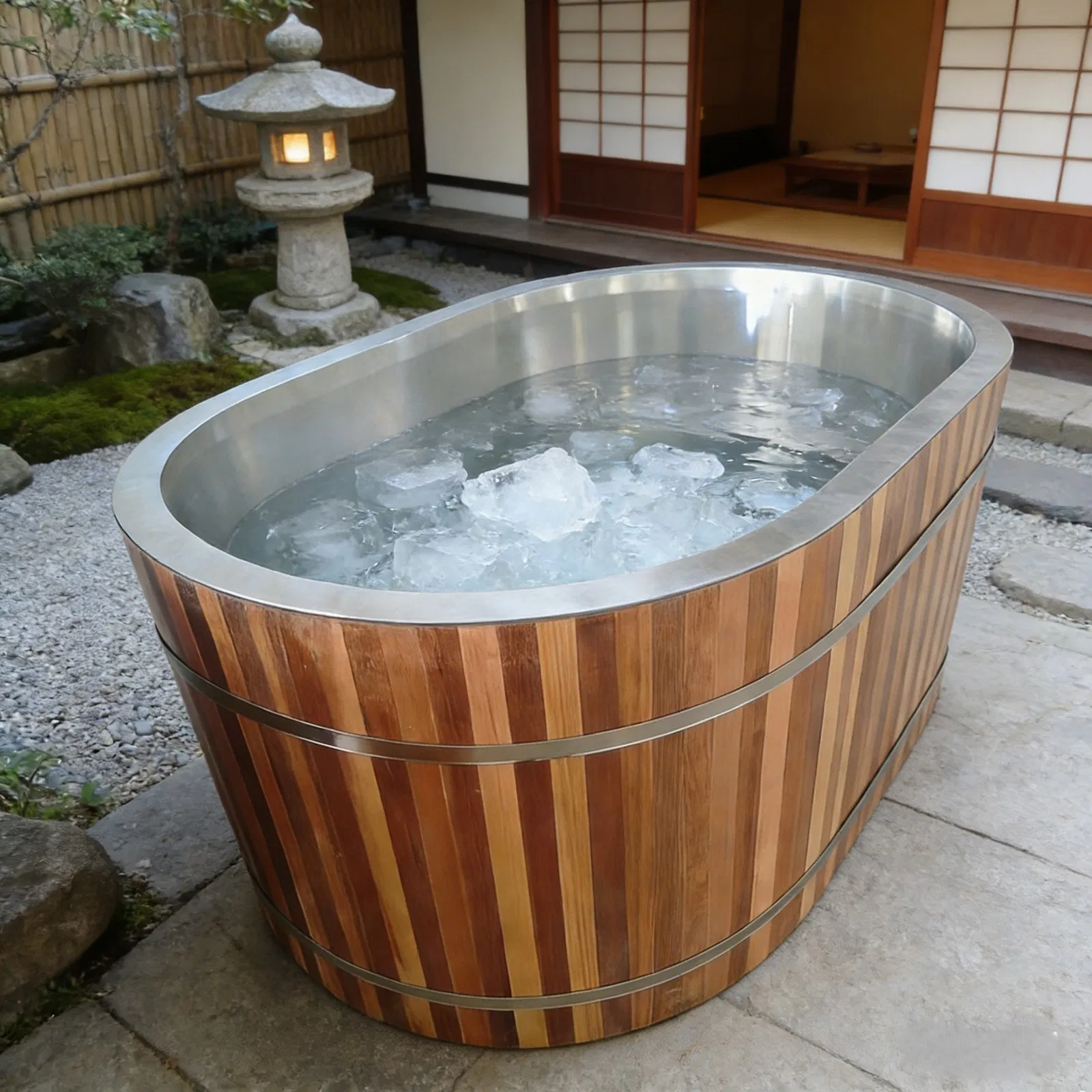 Маленькая ванна для одного человека, холодная купель