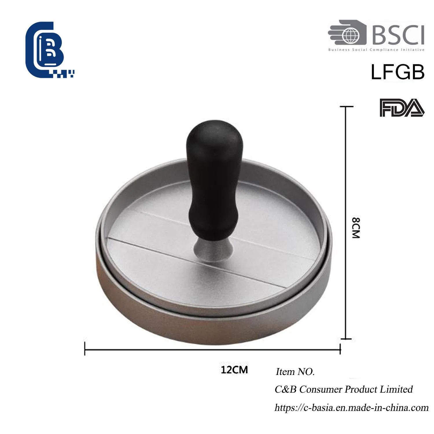 Non-Stick Aluminum Alloy Burger Meat Press (DIY Homemade)