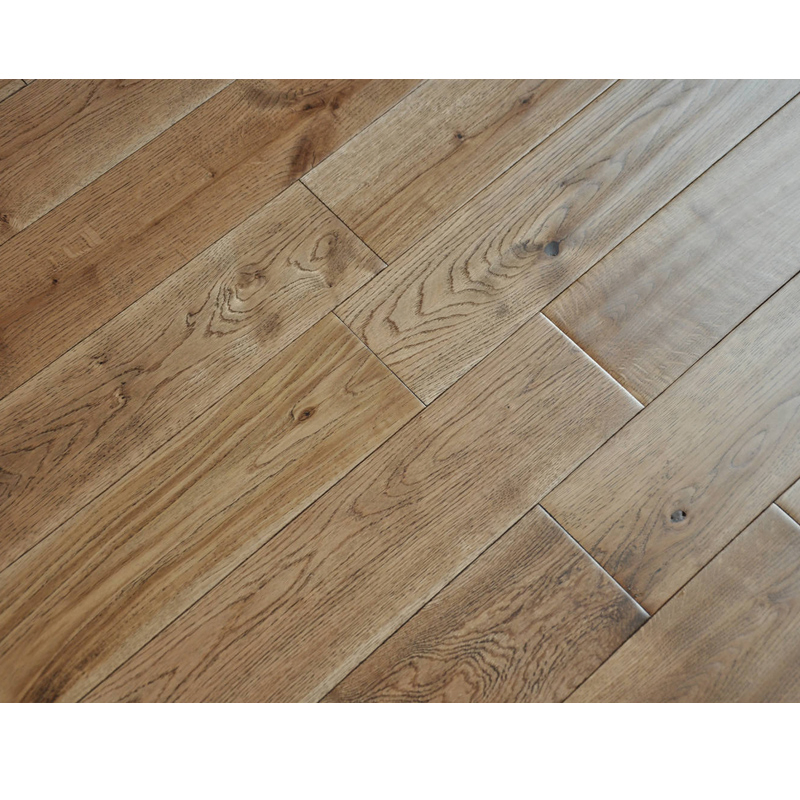Light Handscraped Solid Oak Wood Flooring/Oak Hardwood Flooring with CE/Carb/FSC