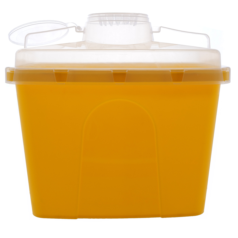 15 Litre 4 Gallon Yellow Sharps Bin Container Disposal Big Handle