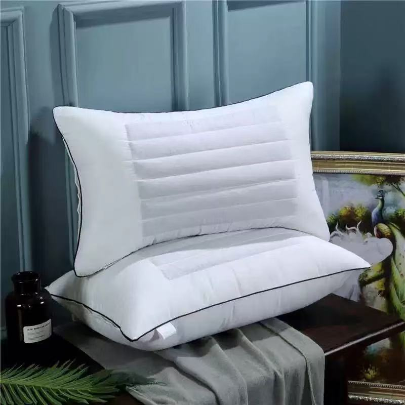 High Quality Soft Support Pillows Standard 100% Cotton Cover Down Feather Hotel Collection Bed Pillow for Sleeping