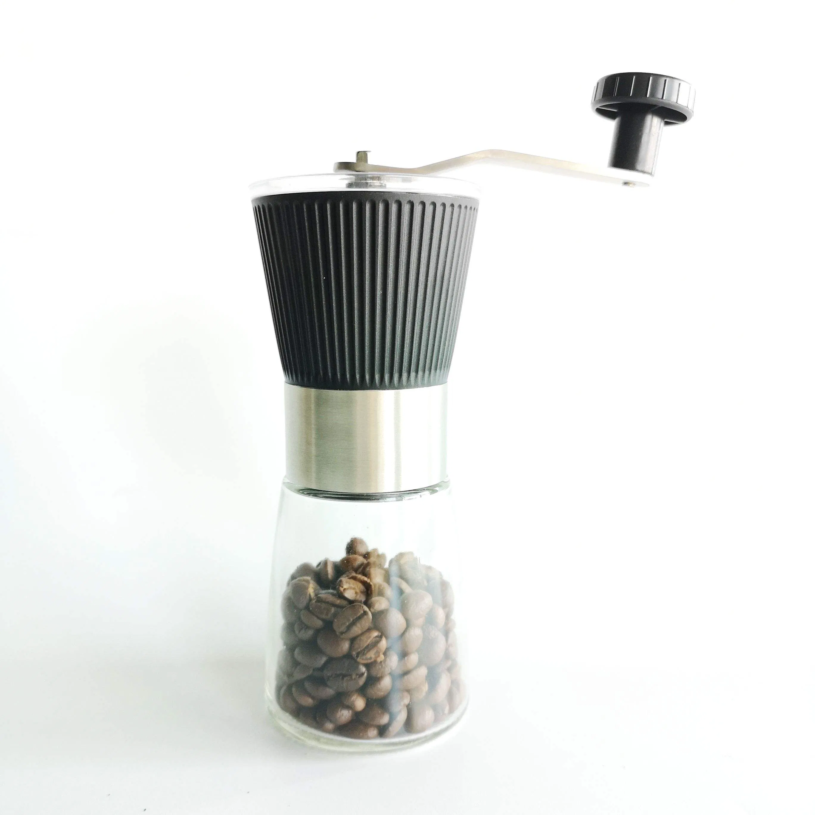 Portable Glass Bottle Manual Coffee Bean Grinder Mill with Adjustable Ceramic Core