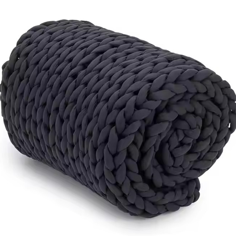 Large Knot Blanket Soft Handmade Chunky Knit Cable Wearable Blanket