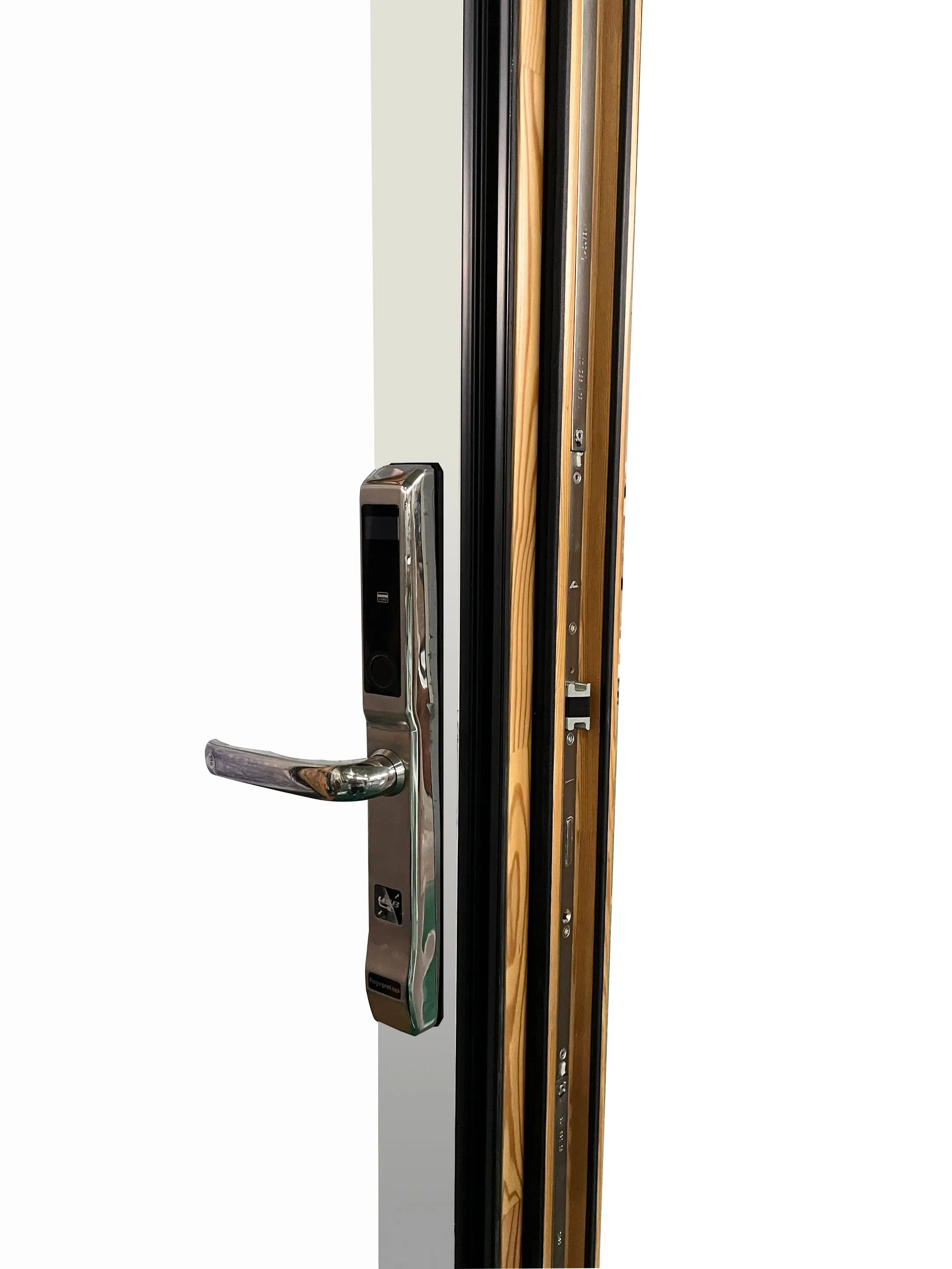 Penjoy Modern Wooden Swing Doors Pine Wood Doors with Smart Lock