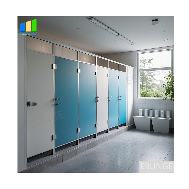 HPL Decorative Bathroom Door Partitions System Compact Board Toilet Cubicle