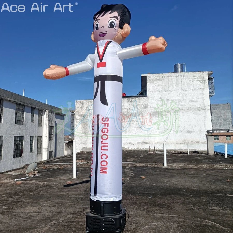 3mh Inflatable Taekwondo Boy Character Air Dancer Single Leg Sky Dancer for Advertising or Promotion