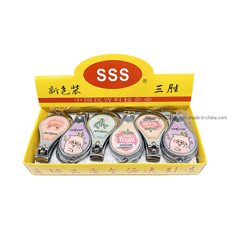 Wholesale Custom Logo Portable Zinc Alloy Nail Clipper Keychain Nail Cutter Merlion Keychain