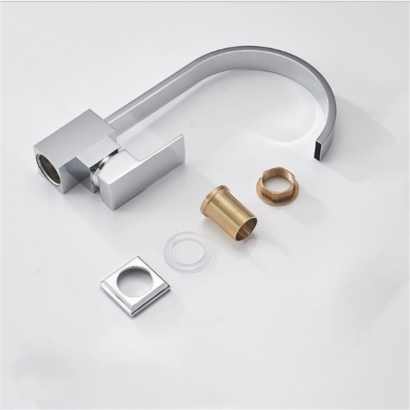 Hotel Bathroom Faucet Basin One Handle Cold Water kitchen Sink Swan Washbasin Single Vanity Brass Spout Kitchen Faucet Kitchen