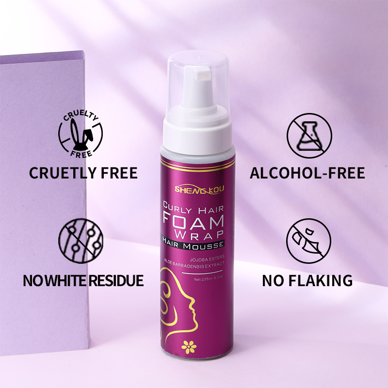 Private Label Salon Household 236ml Natural Nutrition Hair Curl Mousse Styling Foam Mousse for Hair