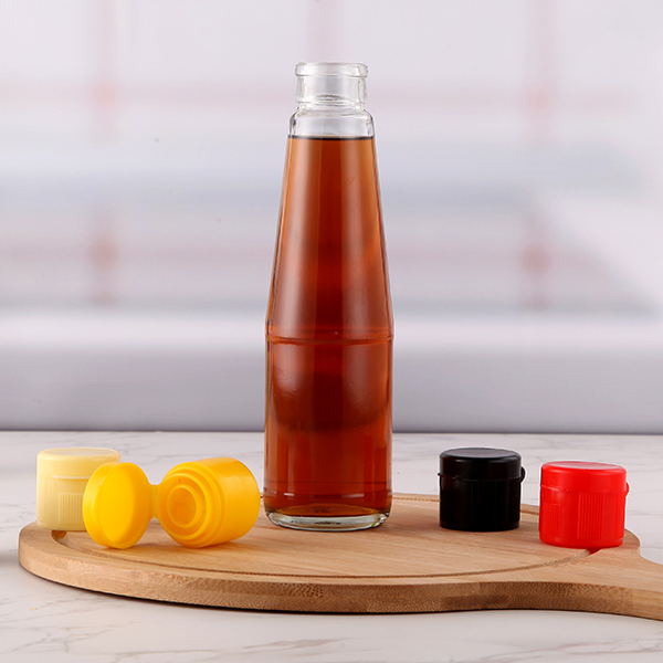 300ml Glass Bottle Kitchen Oil Bottle for Sauce with Cap