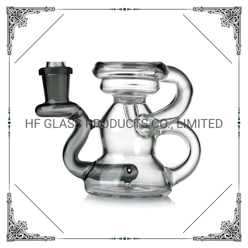 Hot Sale Hookah Shisha Pyrex Borocilicate Wholesale Herb Wax DAB Oil Rig Custom Recycler Bubbler Blown Heady Smoking Glass Water Pipe