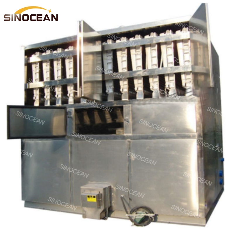 Industrial Cube Ice Machine 3000kg Daily Output - Stainless Steel & Automatic