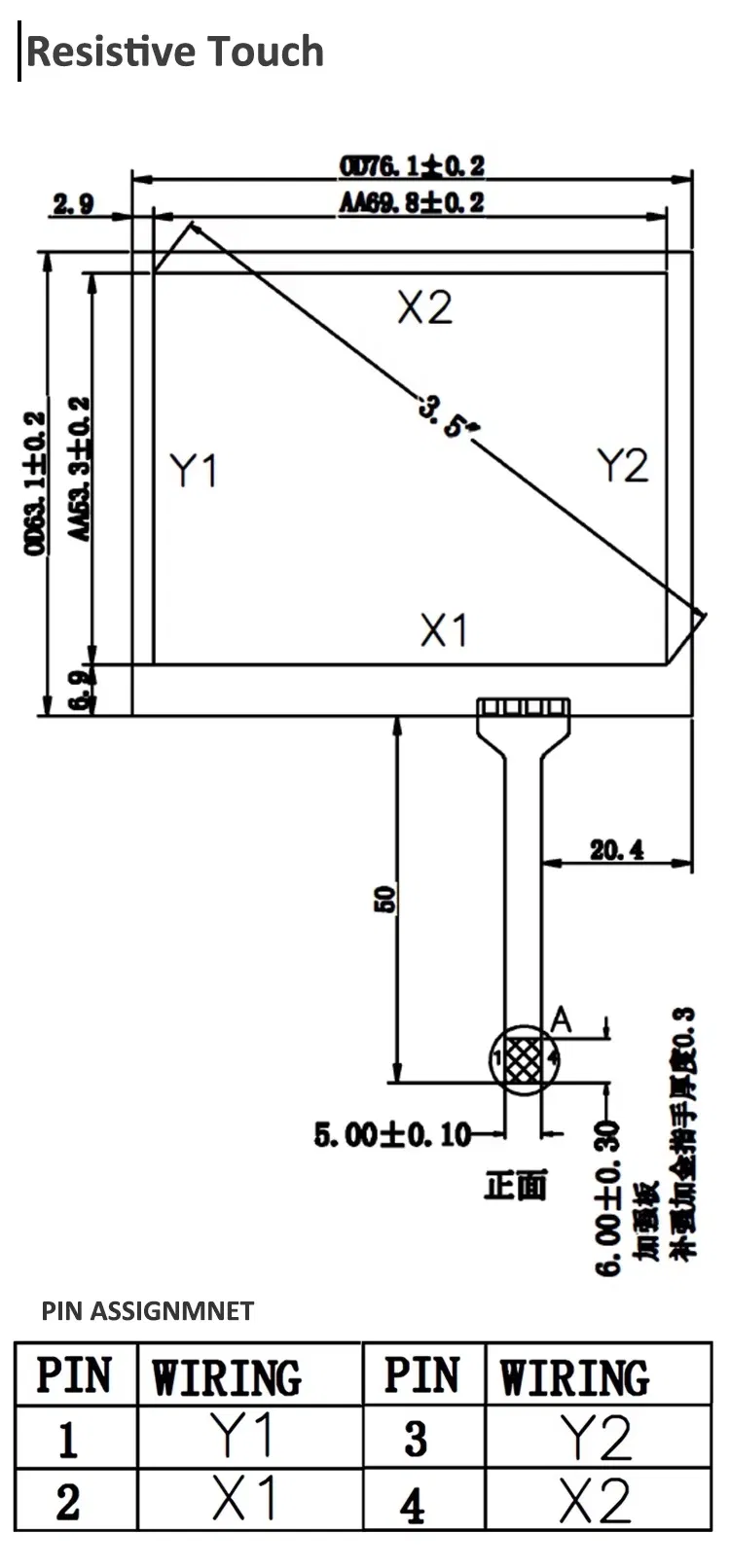 3.5-дюймовый IPS-дисплей высокой яркости 1000 кд/м²