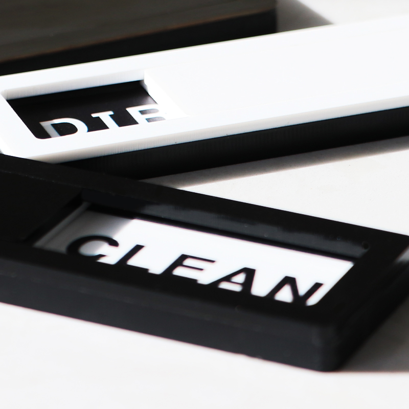 Customize Logo Stainless Steel Bamboo Dishwasher Clean Dirty Magnet Sign From Ezd