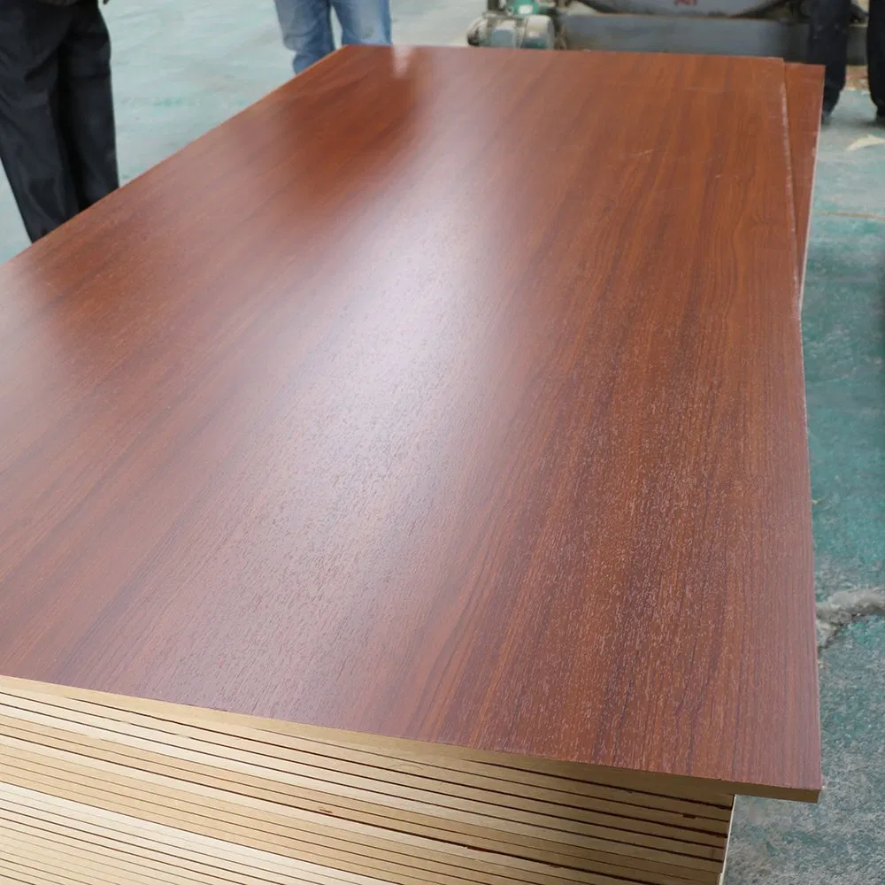 18mm Slotted MDF Melamine 15mm Grooved Particle Board MDF for Cabinets