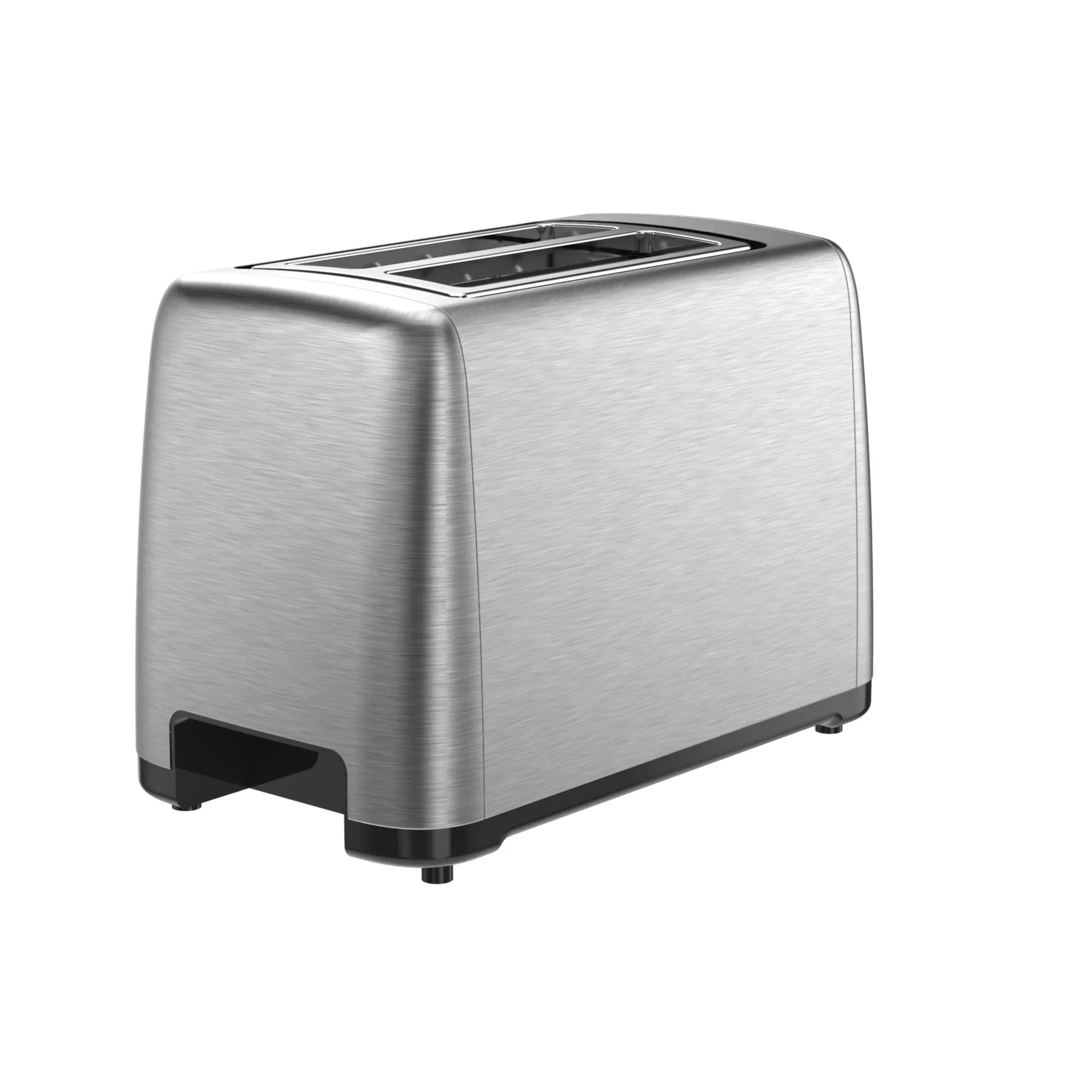 Compact 2 Slice Stainless Steel Toaster with Extra Wide Slots for Bagels and Bread