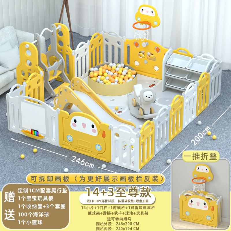 Children's Collapsible Playpen Indoor Above Ground Crawling Plastic Playground
