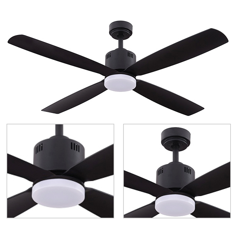 North America Modern Energy Saving Home Decorative Ceiling Fan with Light Remote Control LED Ceiling Fan