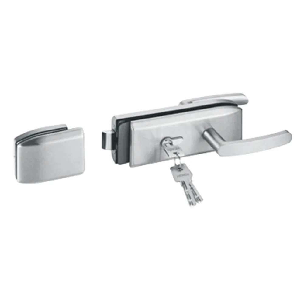 Ce Standard Tempered Glass Door Fitting Door Lock Round Center Lock