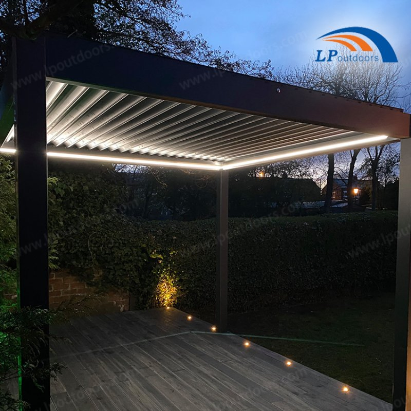 Modern New Style Waterproof Aluminum Pergola Sunshade Garden Gazebo Sale in Canada