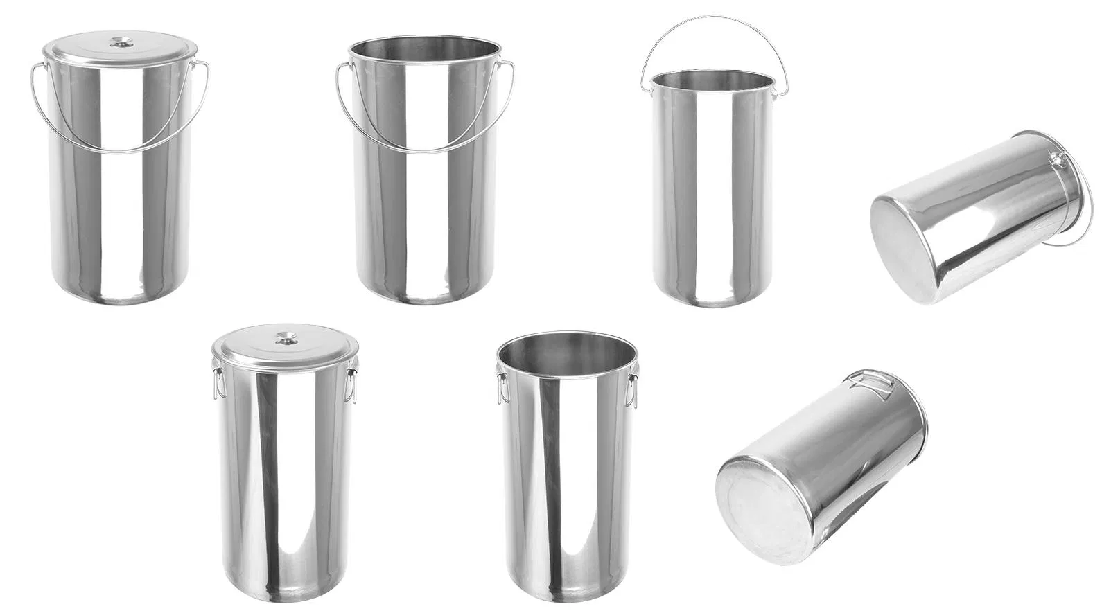 Commercial Oblique Style Stainless Steel Milk Ice Bucket with Tap