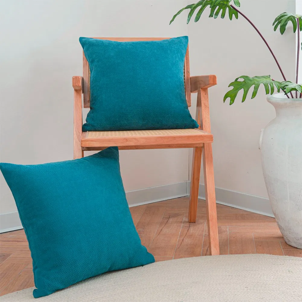 Throw Pillow Covers 18 X 18 Decorative Cushion Case Square Pillows Cover Chenille Pillow Cases for Sofa Couch Bed