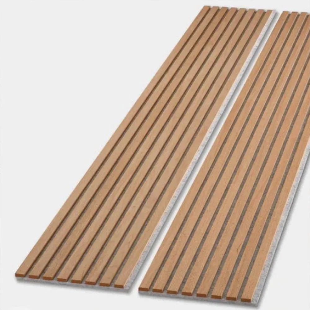 Eco-Friendly Acoustic Panel Wood Slat Polyester Fiber for Room Wall