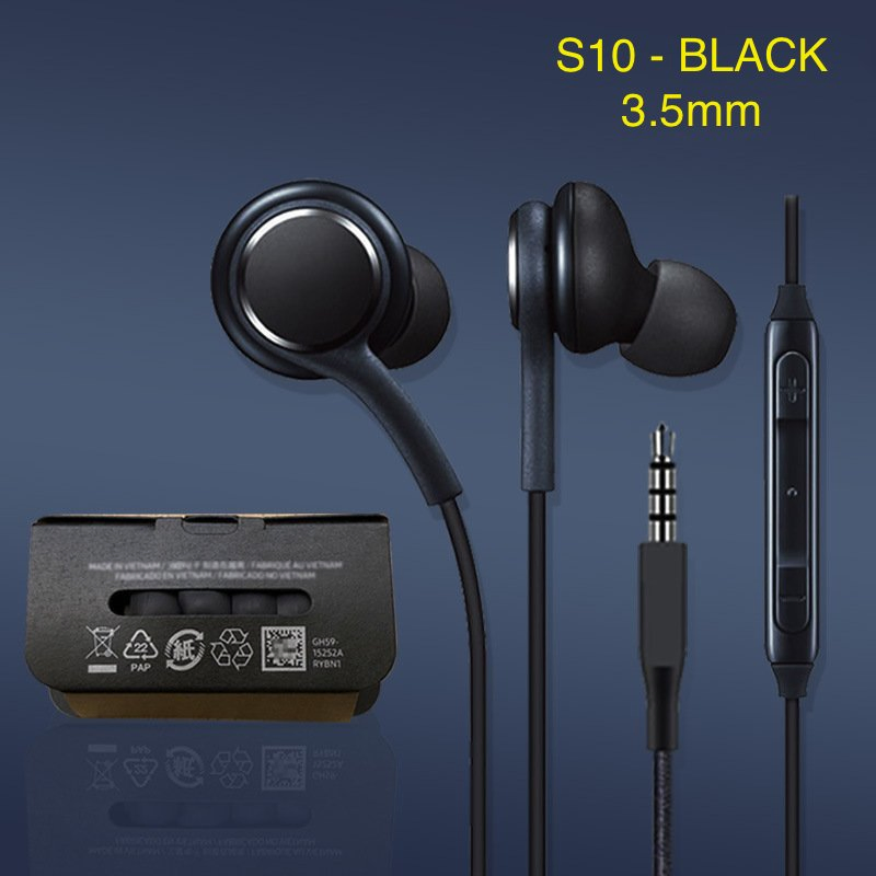 Original Quality Wired Earphone 3.5mm Wired Earbuds in-Ear Earphone Handsfree S10