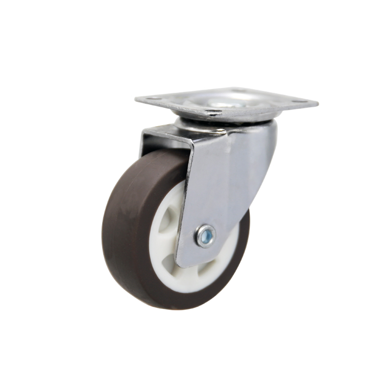 25 12 Customized Rubber Tyre Heavy Duty Wheel Chrome Caster in China