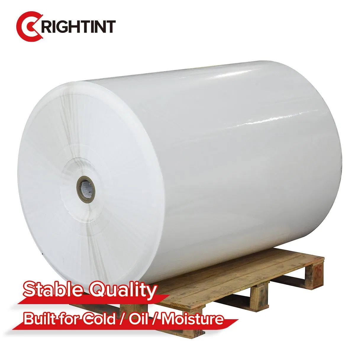 Pearled PP Self Adhesive Labelstock paper Jumbo Roll for Daily Chemical Labels