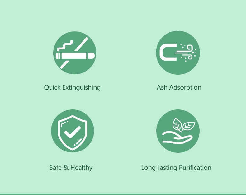 Eco Friendly Degradable Custom Colored Gel 90*35mm Paper Ashtray with Portable Design