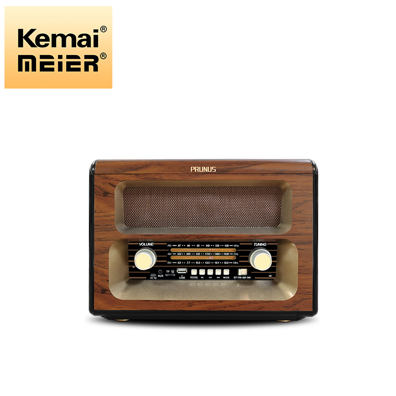 Hot Selling Wooden Stereo Radio with Bluetooth Sound Quality Vintage Wooden Box Brand Radio