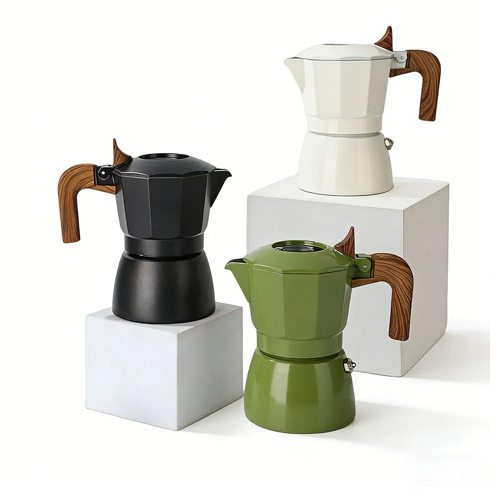 Compact Aluminium Moka Pot Coffee Maker for Espresso Lovers