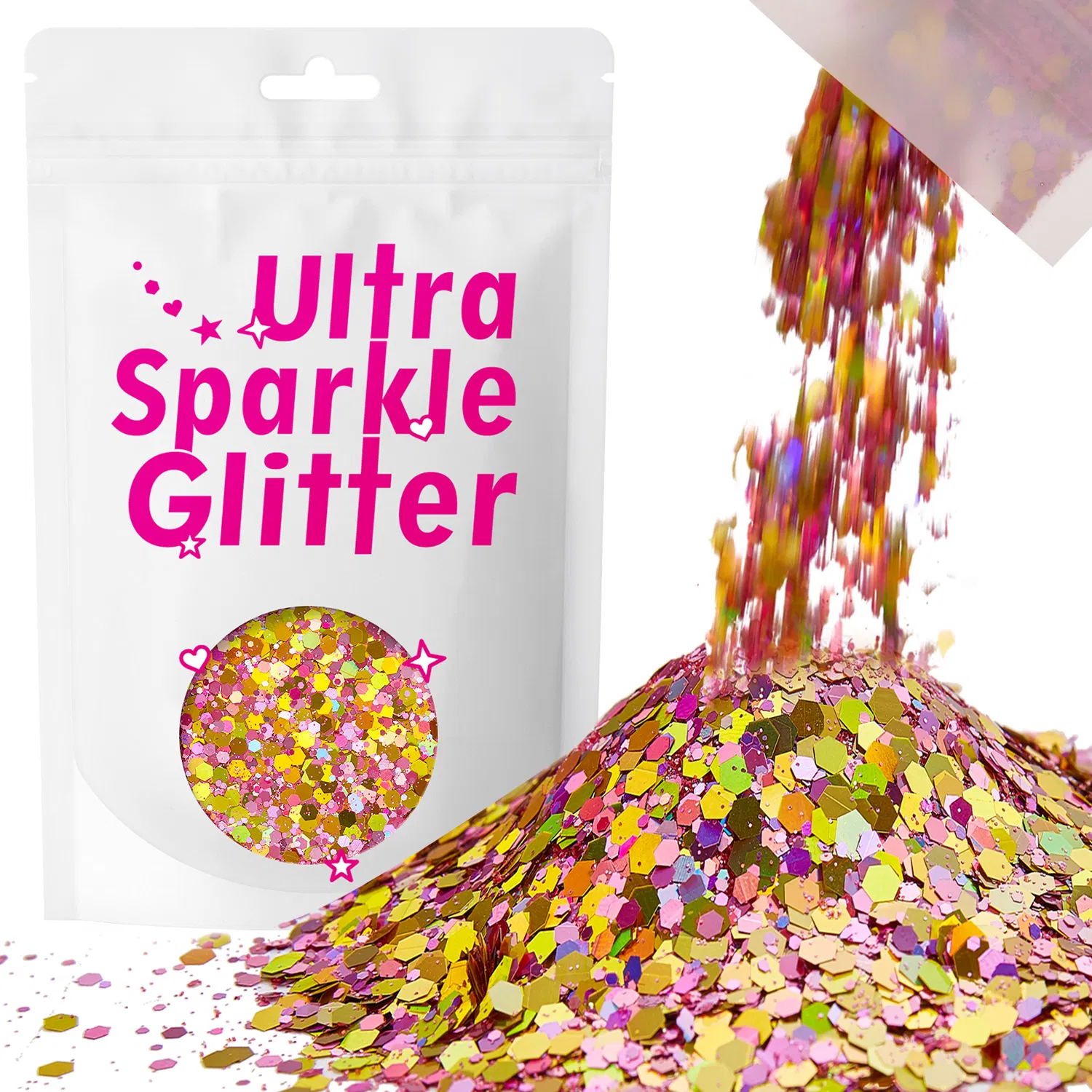 Eco-Friendly Cosmetic Holographic Chunky Glitter Chameleon Loose Mixed Ultra Sparkle Glitter Bulk