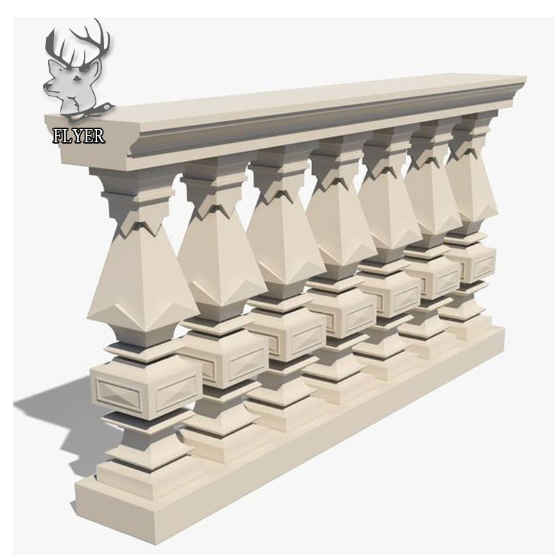 Building Material Natural White Marble Stair Balustrade Handrails Balcony Balustrade for Sale