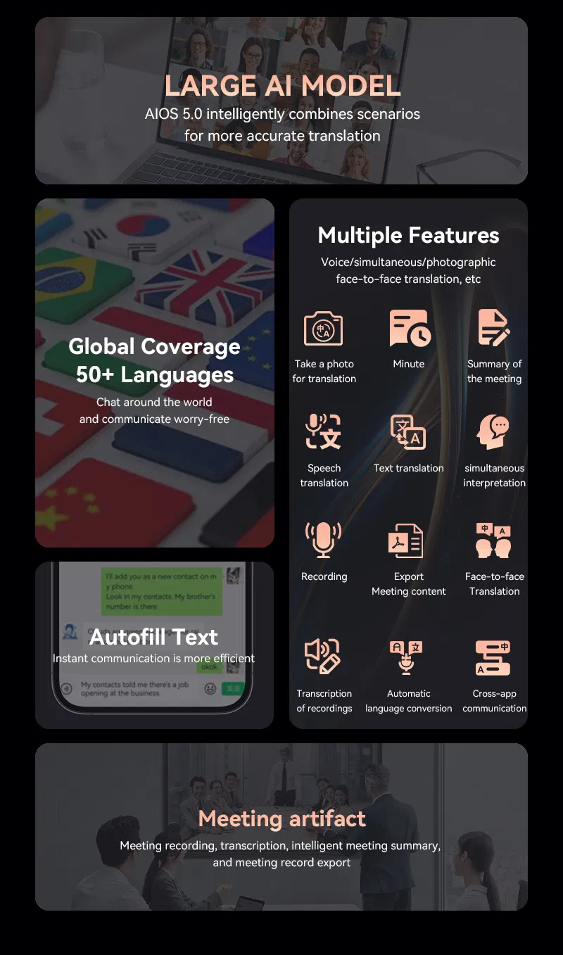 Smart Ai Phone Assistant Convert Text Voice Into Different Languages Real-Time Translator