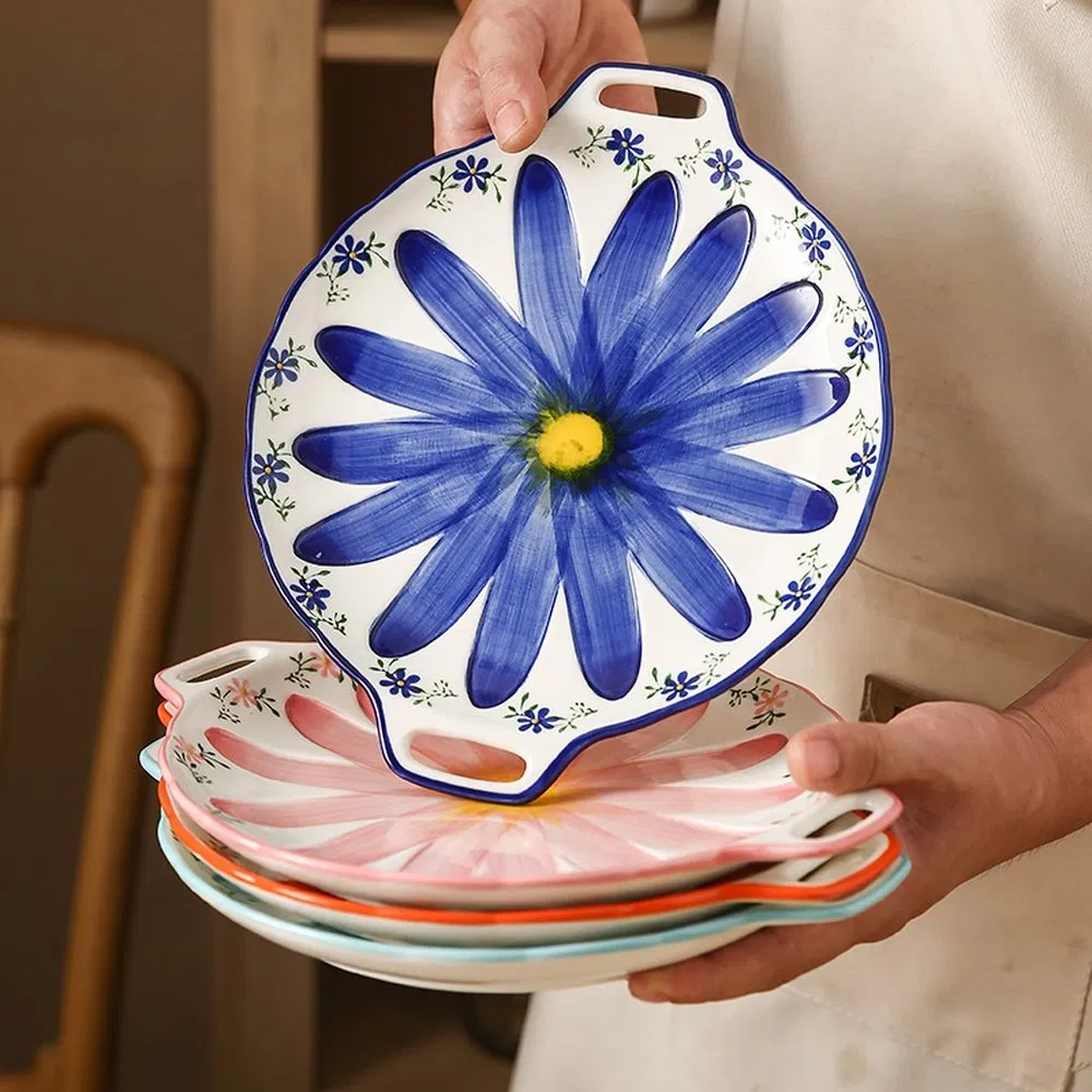 Safe Environmentally Friendly Dinner Ceramic Plates for Relatives Friends Gatherings