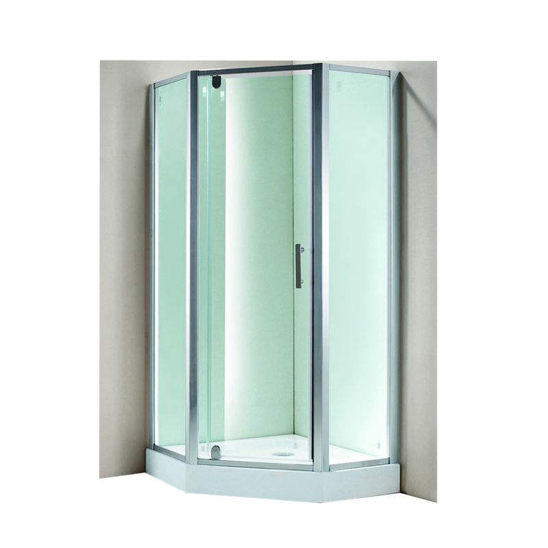 Bathroom Modern Simple Clear Tempered Glass Sliding Door Shower Room