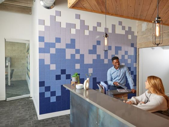 Insulation Carved Polyester Fiber Pet Acoustic Panels for Removable Room Divider Screen